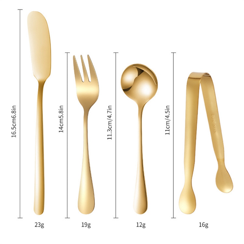 12Pcs/Set столовые приборы Cutlery Western Dessert Cutlery Ice Cream Spoon Long Handle Tableware Christmas Party Supplies - 图片 10