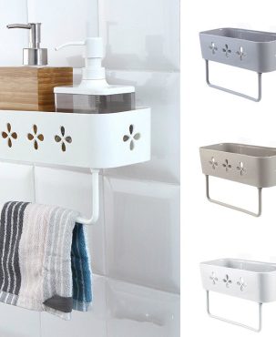 Shower Suction Shelf Tidy Wall Storage Basket Kitchen Caddy Rack Bathroom Corner