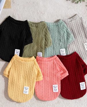 Pet Sweater Autumn and Winter Cat Dog Clothes Cat Dog Knitwear Foreign Keep Warm