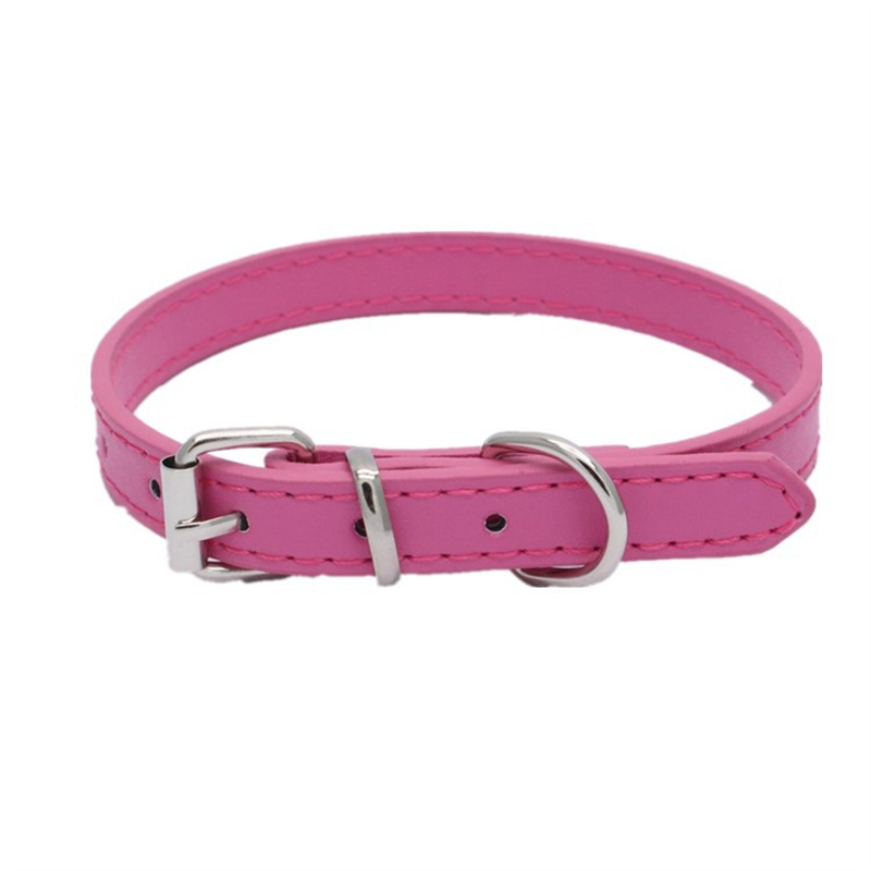 Cross-Border Solid Color Pet Collar Alloy Pipe Buckle Dog Harness Microfiber Bottom Soft and Comfortable Kitten Puppy Collar - Image 4