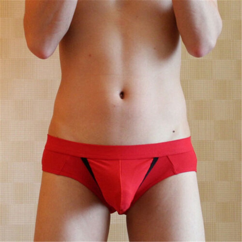 Penis Hole Underwear Men Sexy Briefs Low Waist Underpants Open Pouch Panties - Image 4