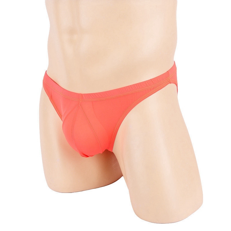 Sexy Men Ice Silk Briefs Lingerie Underwear Bulge Pouch Bikini Panties - 图片 4