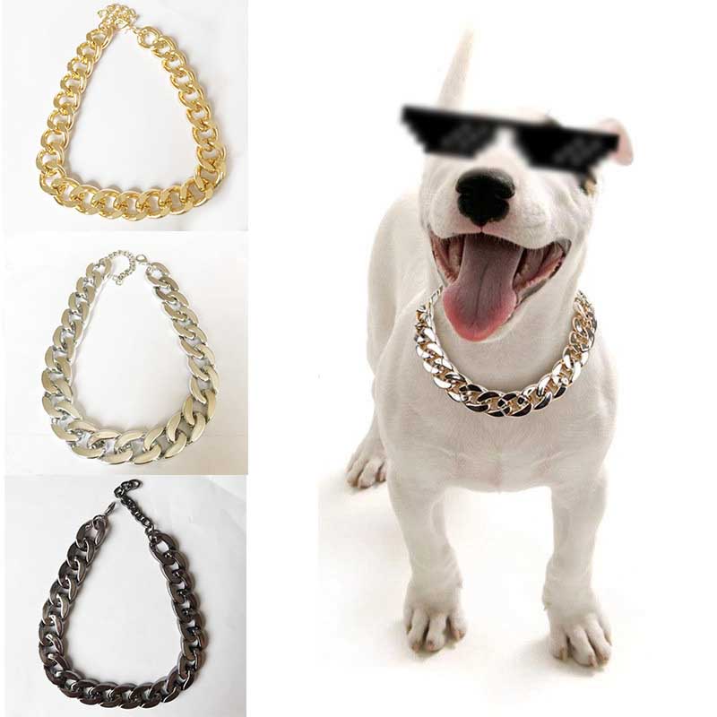 Gold/Silver/Rose Gold/Black Necklace Collar Pet Choke Chain Small Cat Dog Bulldog Puppy Teddy V - Image 14