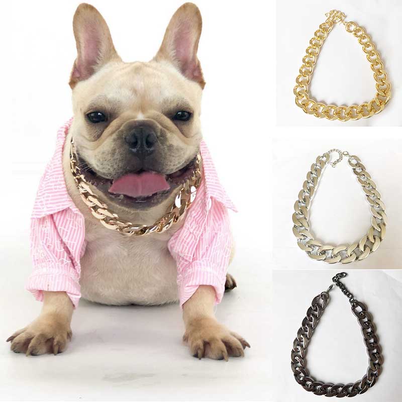 Gold/Silver/Rose Gold/Black Necklace Collar Pet Choke Chain Small Cat Dog Bulldog Puppy Teddy V - Image 15