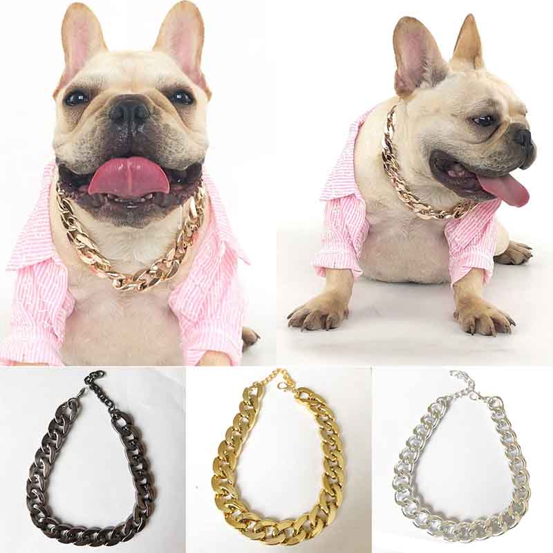 Gold/Silver/Rose Gold/Black Necklace Collar Pet Choke Chain Small Cat Dog Bulldog Puppy Teddy V - Image 17