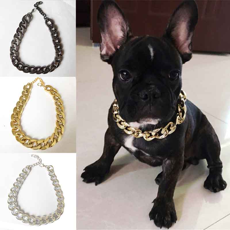 Gold/Silver/Rose Gold/Black Necklace Collar Pet Choke Chain Small Cat Dog Bulldog Puppy Teddy V - Image 18