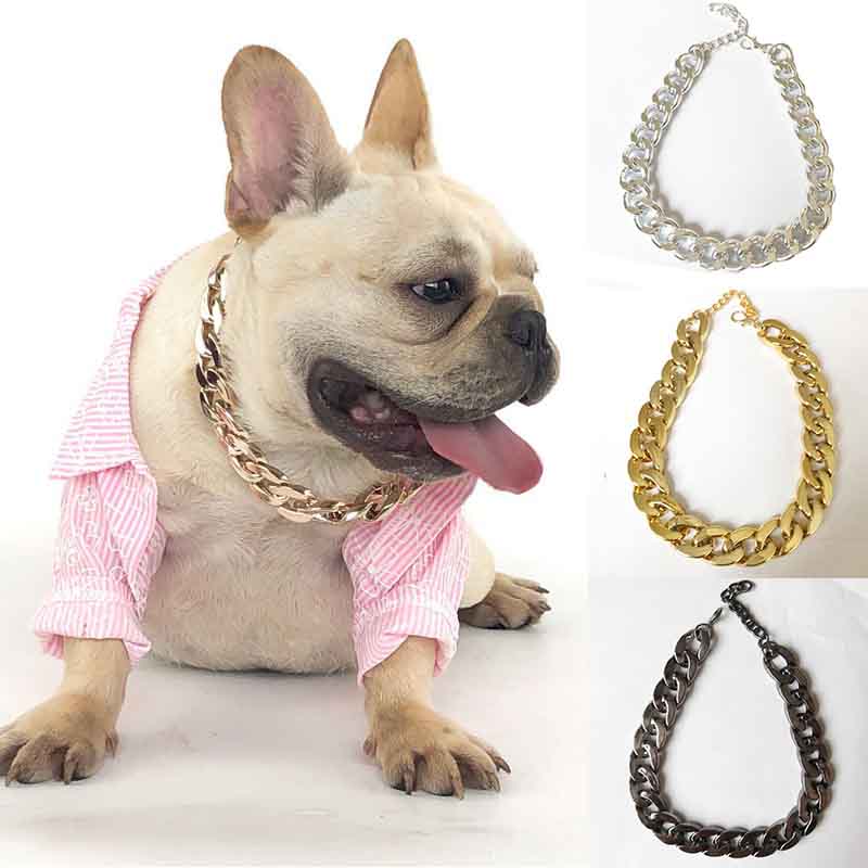 Gold/Silver/Rose Gold/Black Necklace Collar Pet Choke Chain Small Cat Dog Bulldog Puppy Teddy V - Image 19