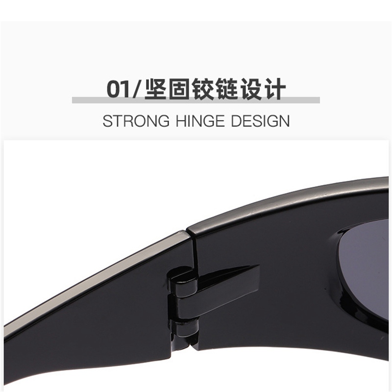 2024 New Moon Rectangular Sunglasses for Women Man Vintage Outdoor Cycling Sports Hip Hop Punk Sun Glasses UV400 Trend Female - Image 5