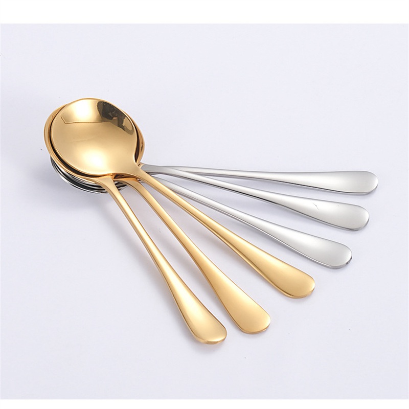 12Pcs/Set столовые приборы Cutlery Western Dessert Cutlery Ice Cream Spoon Long Handle Tableware Christmas Party Supplies - 图片 9