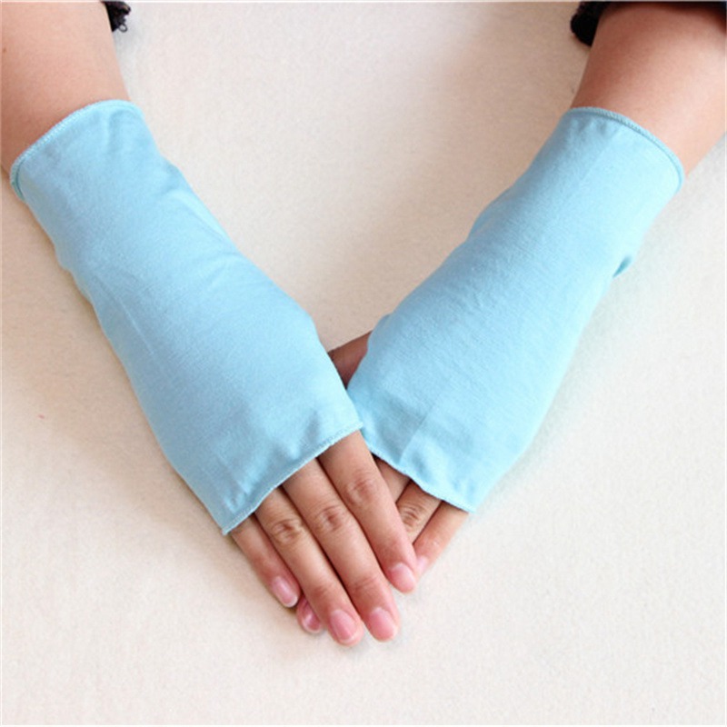 Summer Thin Ladies Cycling UV-Proof Modal Elastic Half Finger Short Sun Protection Anti-Slip Gloves Outdoor Sunshade - Image 5