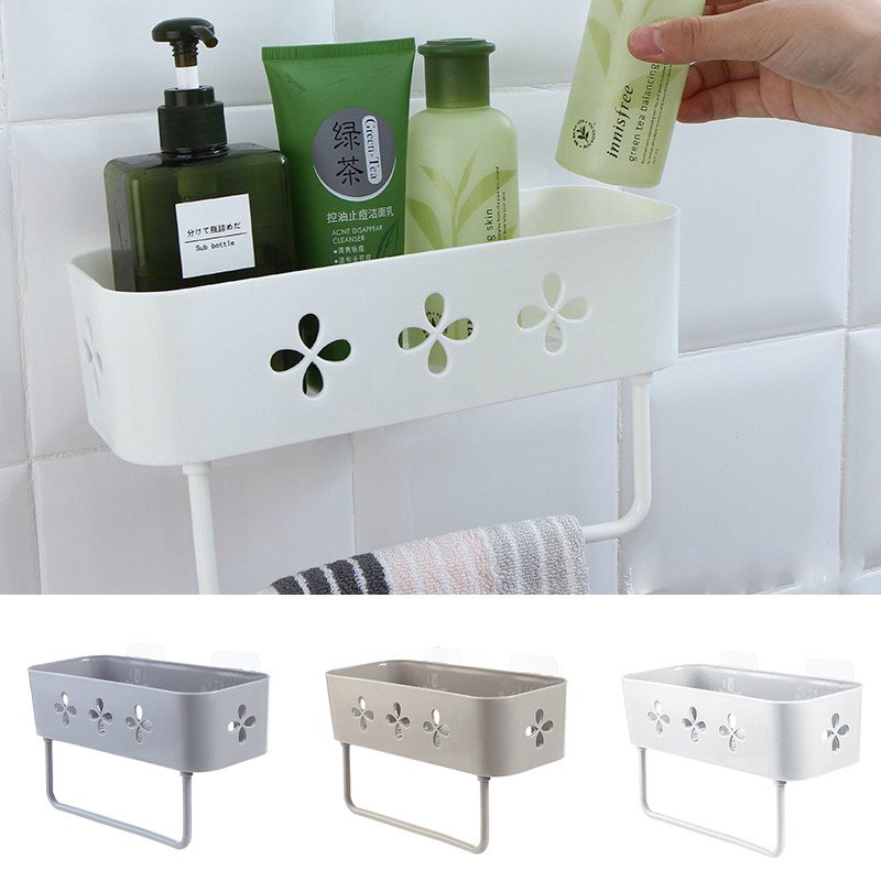 Shower Suction Shelf Tidy Wall Storage Basket Kitchen Caddy Rack Bathroom Corner - 图片 4