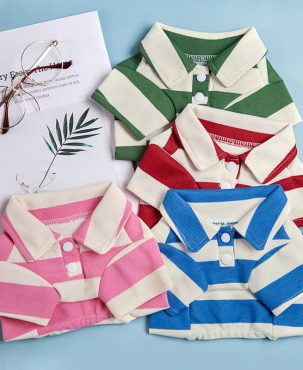 Dog Clothes Summer Stripes Two-Legged Cat Clothes Thin Pet Clothes Fashion
