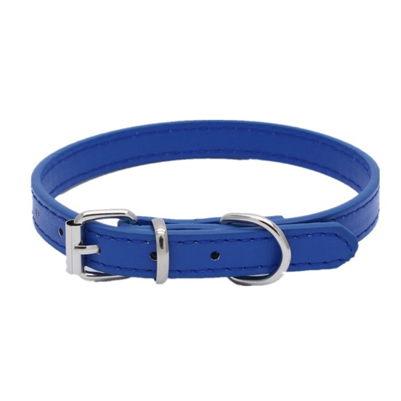 Cross-Border Solid Color Pet Collar Alloy Pipe Buckle Dog Harness Microfiber Bottom Soft and Comfortable Kitten Puppy Collar - Image 5