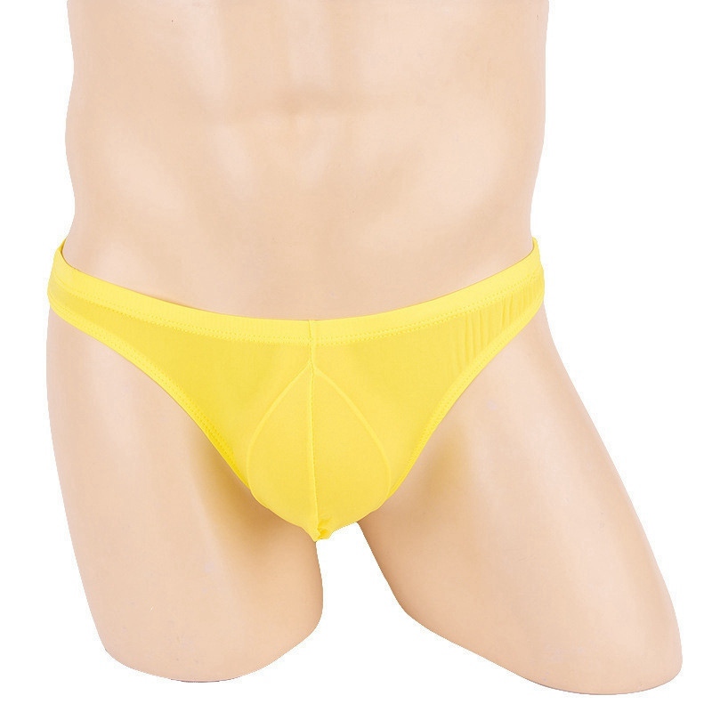 Sexy Men Ice Silk Briefs Lingerie Underwear Bulge Pouch Bikini Panties - 图片 5