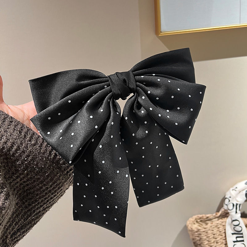 Headband Retro Satin Rhinestone Knotted Hairband Bow Barrettes Fashion Women Hair Accessory - 图片 8