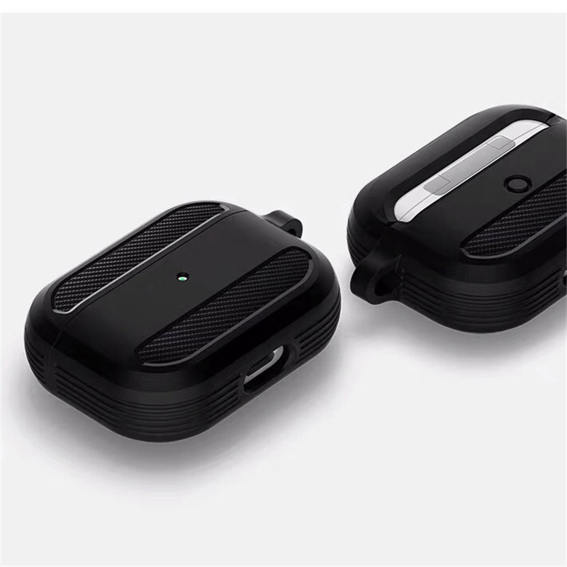 Protective Carbon Fibre Apple Airpod Case Key TPU Cover Skin for Airpods 1 2 PRO - Image 6