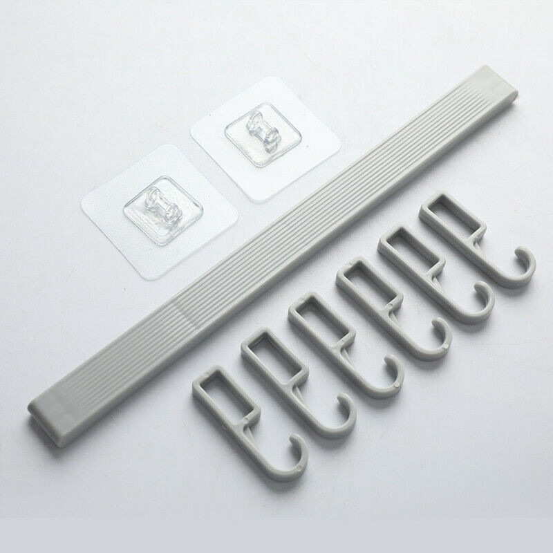 Multifunction Kitchen Storage Hook Holder 6 Hooks Wall Door Holder Hanger Rack For Spoon Scoop Bathroom Kitchen Organizer - Image 6