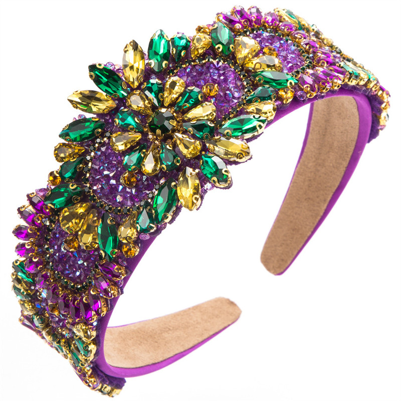 Fashion Baroque Sparkling Full Rhinestone Beautiful Headband Hair Accessories Hair Ornaments - 图片 7