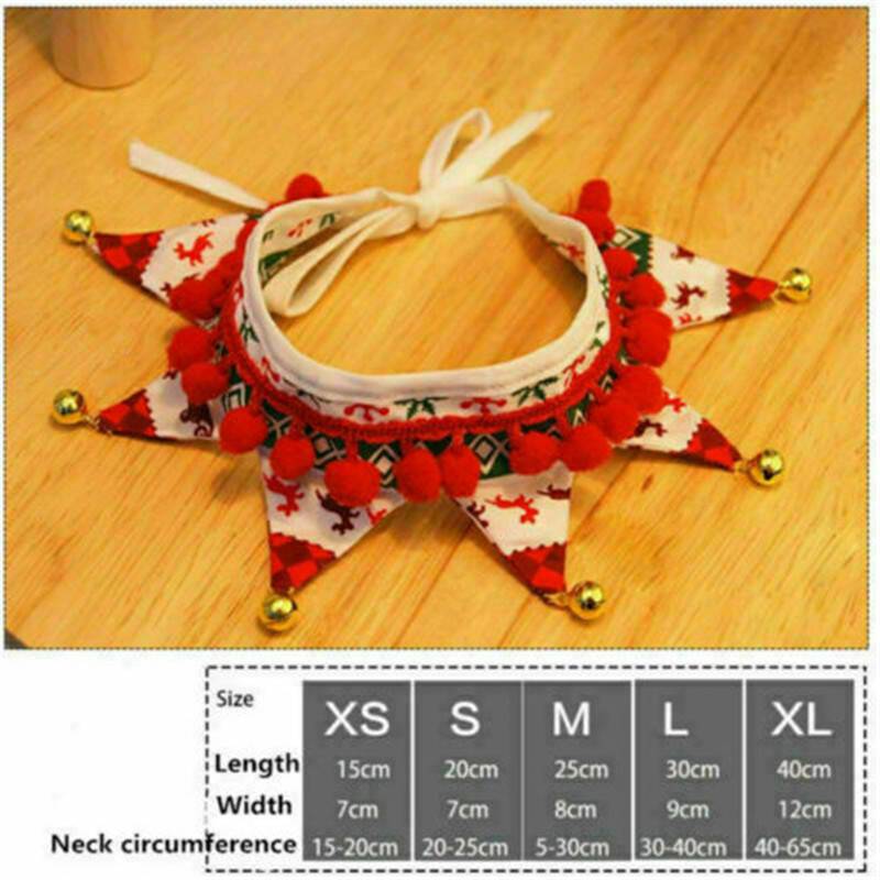 Christmas Dog Bandana Collar Pet Puppy Bell Scarf Christmas Presents Xmas Gift - 图片 6