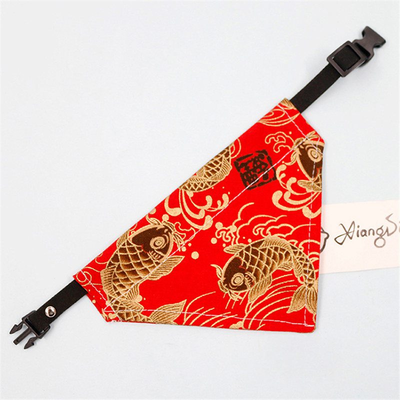 Handmade Dog Bandana Slide on Collar Neckerchief Scarf Present Pet scarf - Image 11