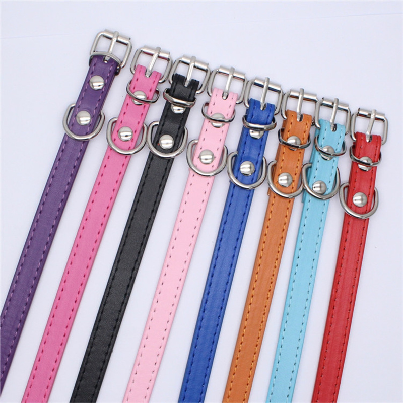 Cross-Border Solid Color Pet Collar Alloy Pipe Buckle Dog Harness Microfiber Bottom Soft and Comfortable Kitten Puppy Collar - Image 6
