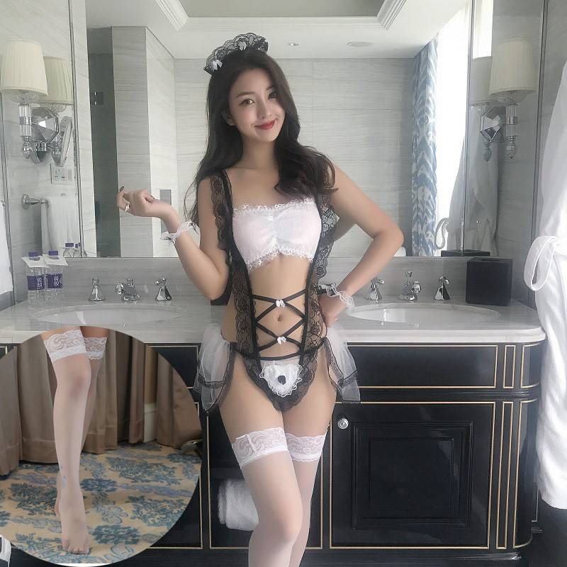 Japanese Maid Cosplay Sexy Costumes Perspective Lingerie Underwear Servant Classical Erotic Lace Outfit Sexy Dress For Women New - 图片 7