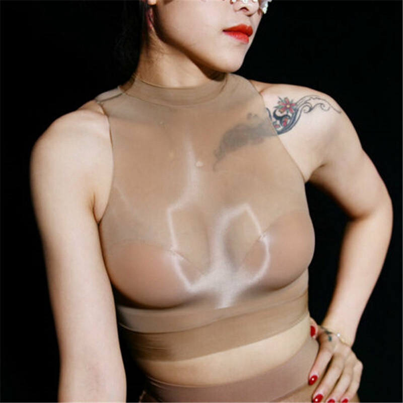 Women Sexy See Through Mesh Sheer Tank Crop Top Vest T-Shirt Blouse Tee Tops UK. - 图片 8