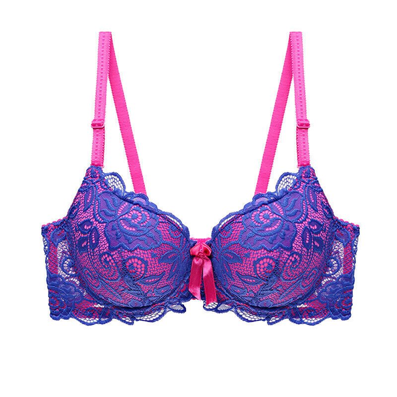 Sexy Women Push Up Bra Set Floral Lace Lingerie Bra & Thong Ladies Underwear BC - 图片 8