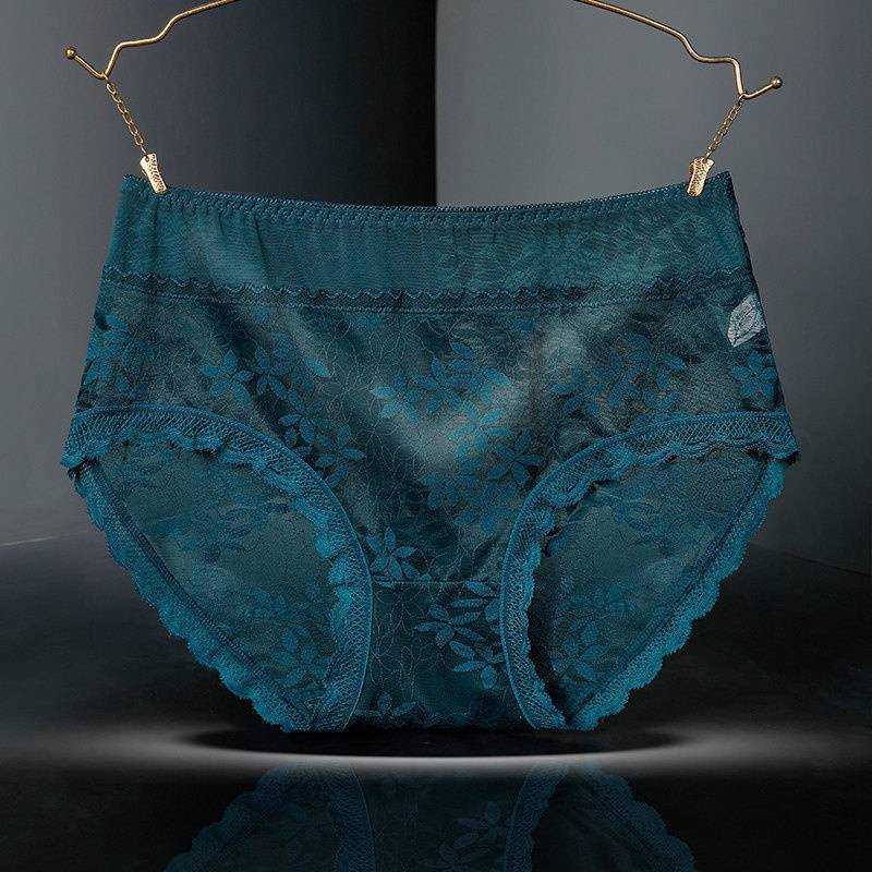 Large Size High Waist Panties for Women Underwear Sexy Lace Transparent Briefs - 图片 8