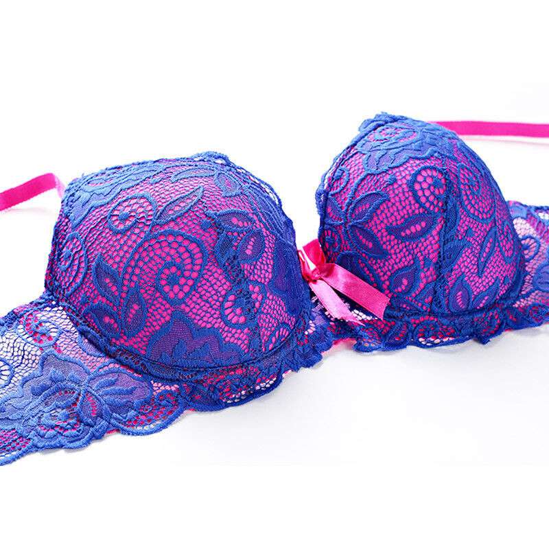 Sexy Women Push Up Bra Set Floral Lace Lingerie Bra & Thong Ladies Underwear BC - 图片 9