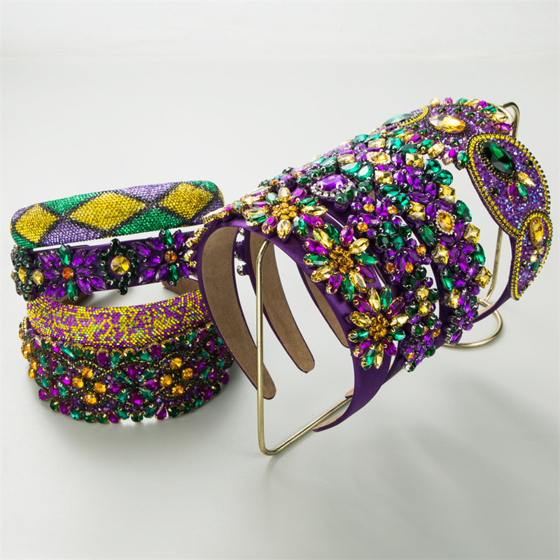 Fashion Baroque Sparkling Full Rhinestone Beautiful Headband Hair Accessories Hair Ornaments - 图片 9