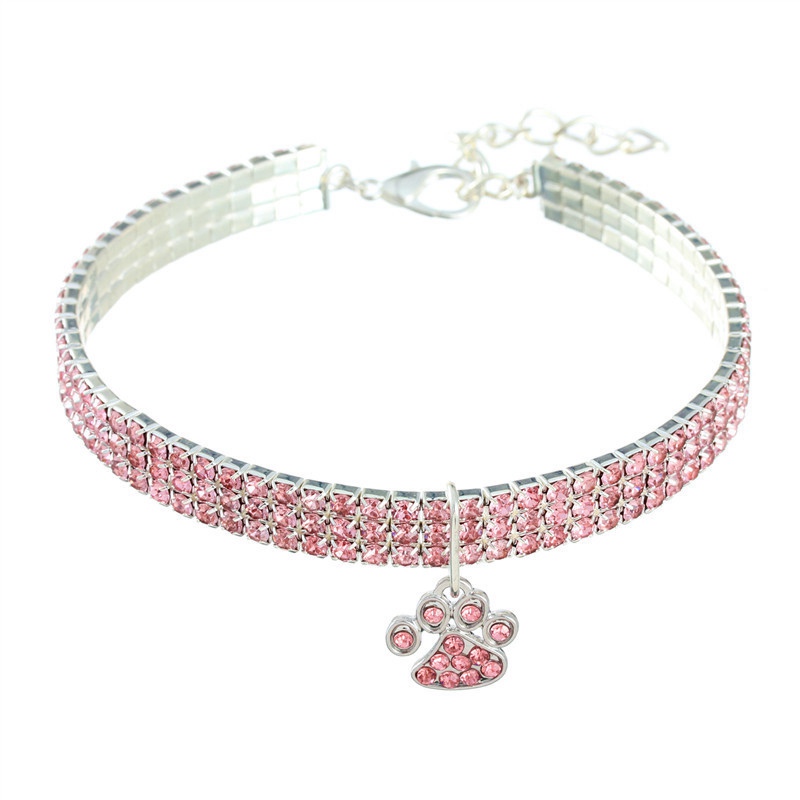Crystal Diamante Bling Dog Cat Puppy Collar Small Pet Rhinestone Safety Band - Image 6
