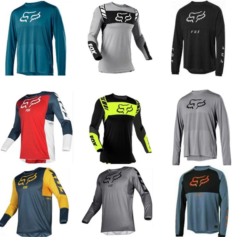 New Men's FOX Cycling Jersey DH MTB Off Road Racing Clothing Long sleeve tops