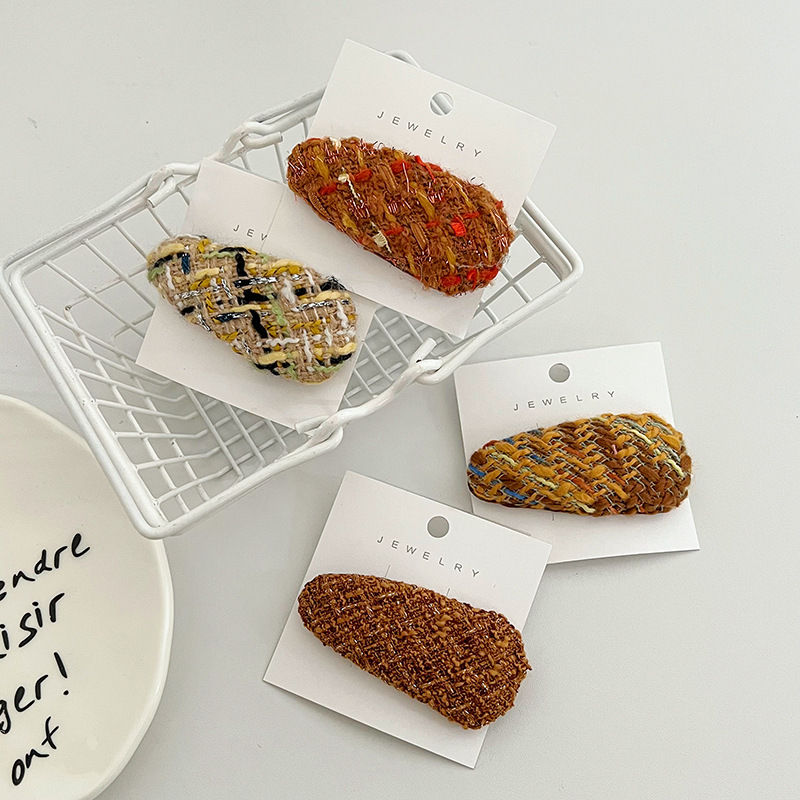 Woolen Barrettes Bb Clip Side Hairpin Solid Color Headdress Bang Clip Hair Accessories - Image 5