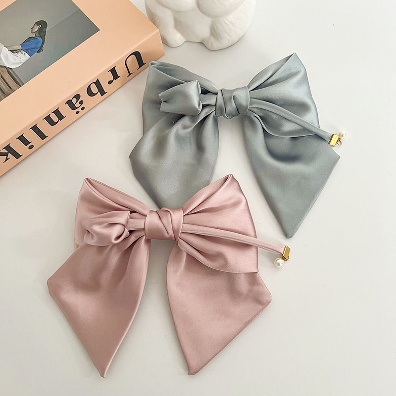 Satin Bow Barrettes Hairpin Hair Accessories Fashion Women Headdres Hair Clips - 图片 8