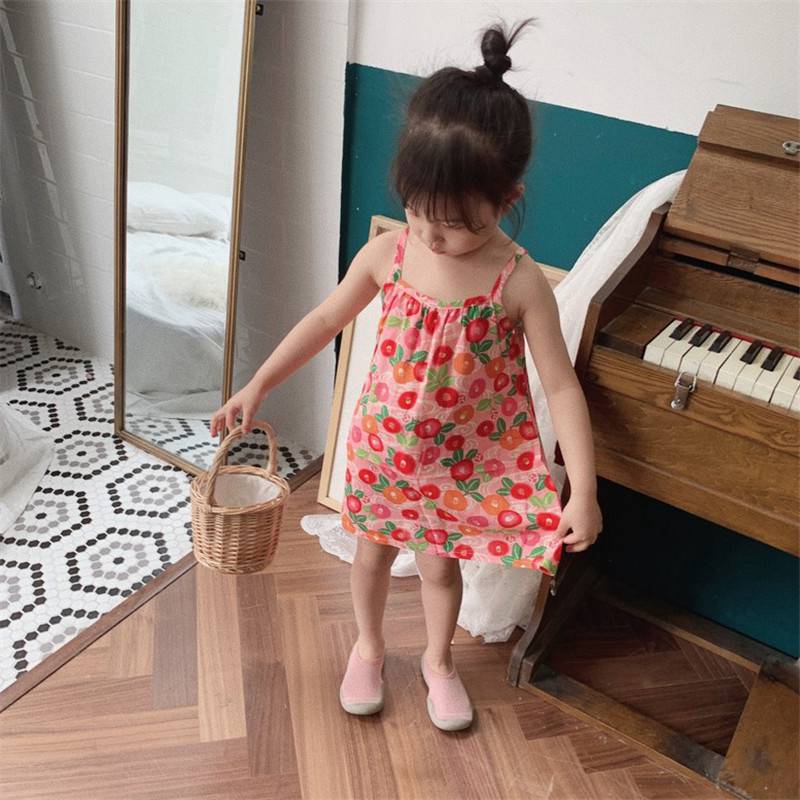 Girls Baby Summer Dress Sleeveless Floral Colorful Spotty Cotton Strappy NEW - 图片 12