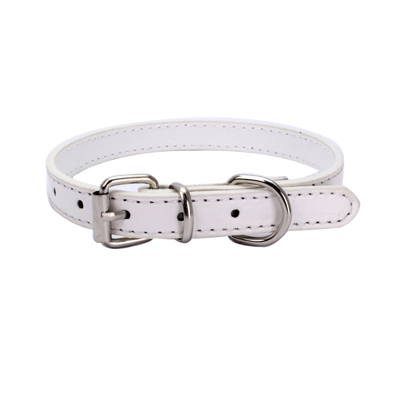 Cross-Border Solid Color Pet Collar Alloy Pipe Buckle Dog Harness Microfiber Bottom Soft and Comfortable Kitten Puppy Collar - Image 9