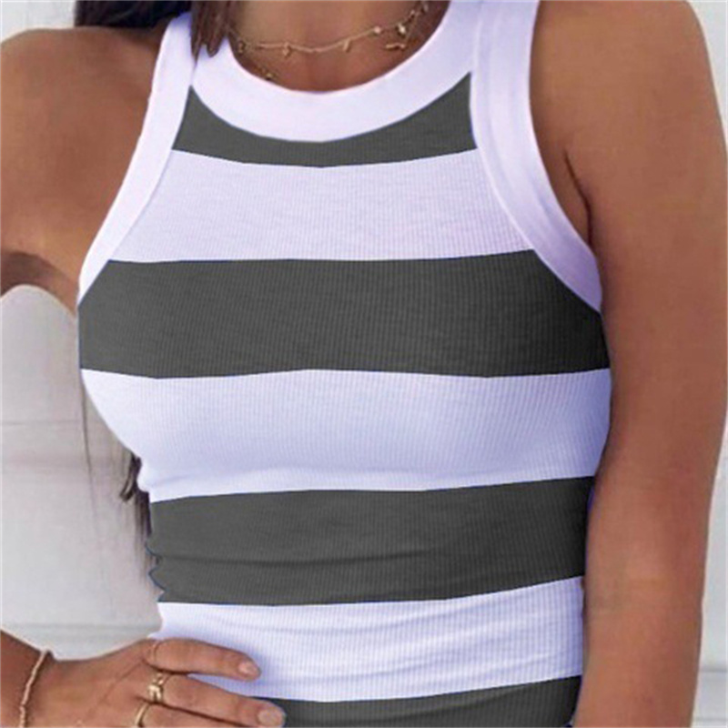 Cross-Border Digital Women's Printed Wear round Neck I-Shaped Vest Sexy Summer XINGX Printed Vest Top for Women - 图片 9