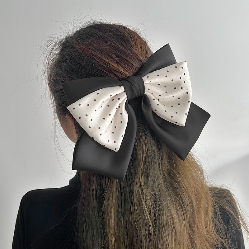 Headband Retro Satin Rhinestone Knotted Hairband Bow Barrettes Fashion Women Hair Accessory - 图片 13