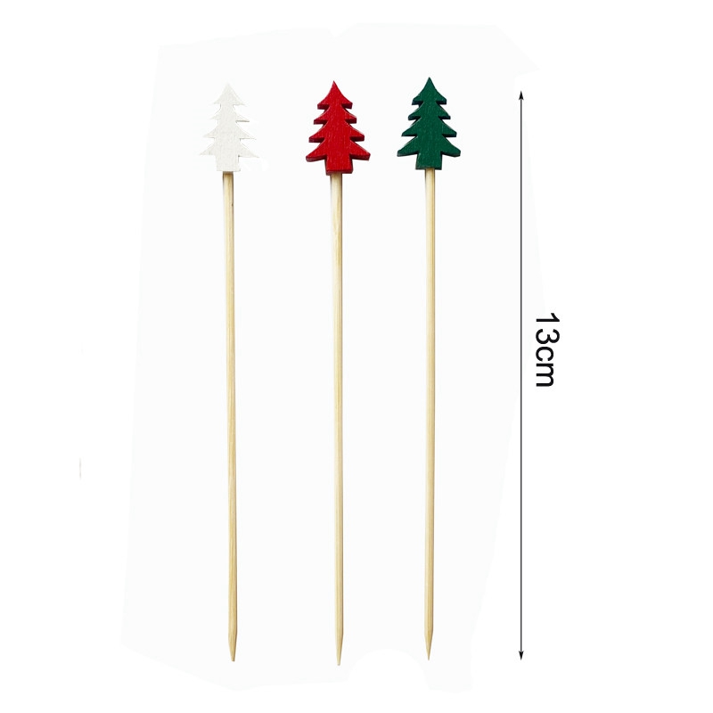 100Pcs Christmas Fruit Picks Dessert Buffet Salad Fork Cake Muffin Vegetable Sticks Cocktail Toothpicks Party Decoration - 图片 3