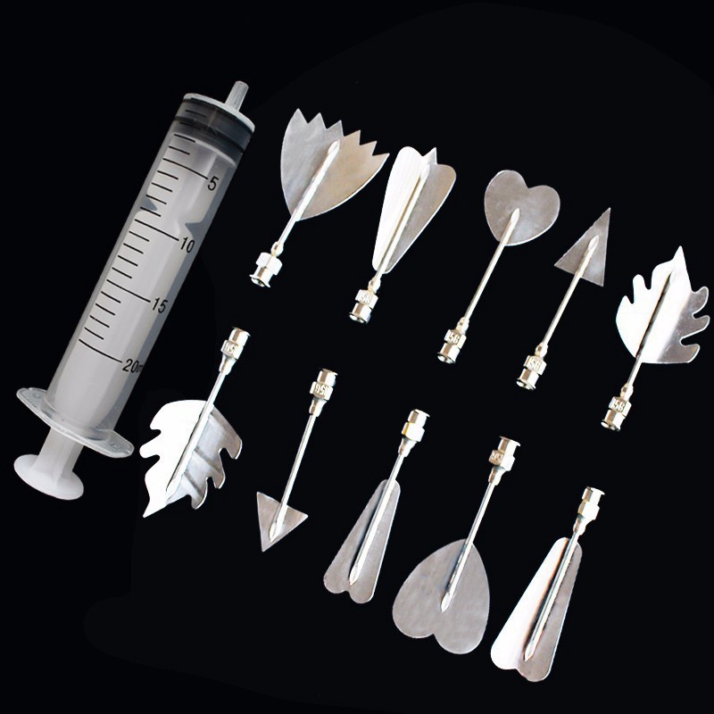 10PCS 3D Gelatin Jelly Art Pudding Flower Cake Decor Mould Needle Tools - Image 3