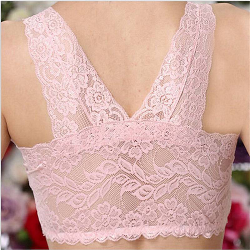 Sexy Bra Breathable Comfortable Full Lace Binding Sleep Underwear Women's Vest-Style Wireless Sports Bra - 图片 7