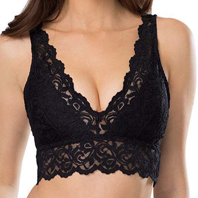Foreign Trade Amazon Hot Sexy Lingerie European and American Style Sexy Lace Bra Temptation See-through Vest B3008 - 图片 2