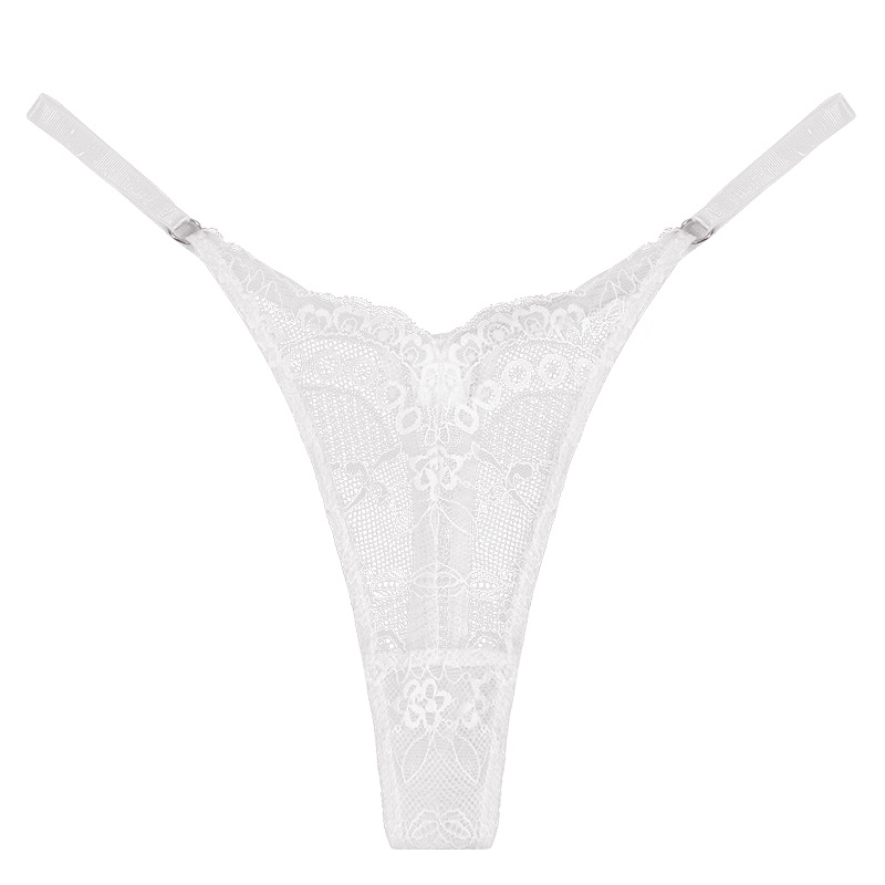 Sexy Lace Panties Women Underwear V-waist See Through Thong G-string Female Adjustable Lingerie Breathable Seamless Underpants - 图片 4