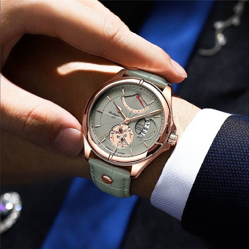 Men Watch Sport Men's Wristwatch Waterproof Luminous Leather Date Quartz Watches