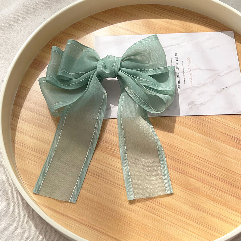 Bow Barrettes Mesh Ribbon Hairpin Barrettes Hair Clip Hair Accessories Fashion - 图片 12
