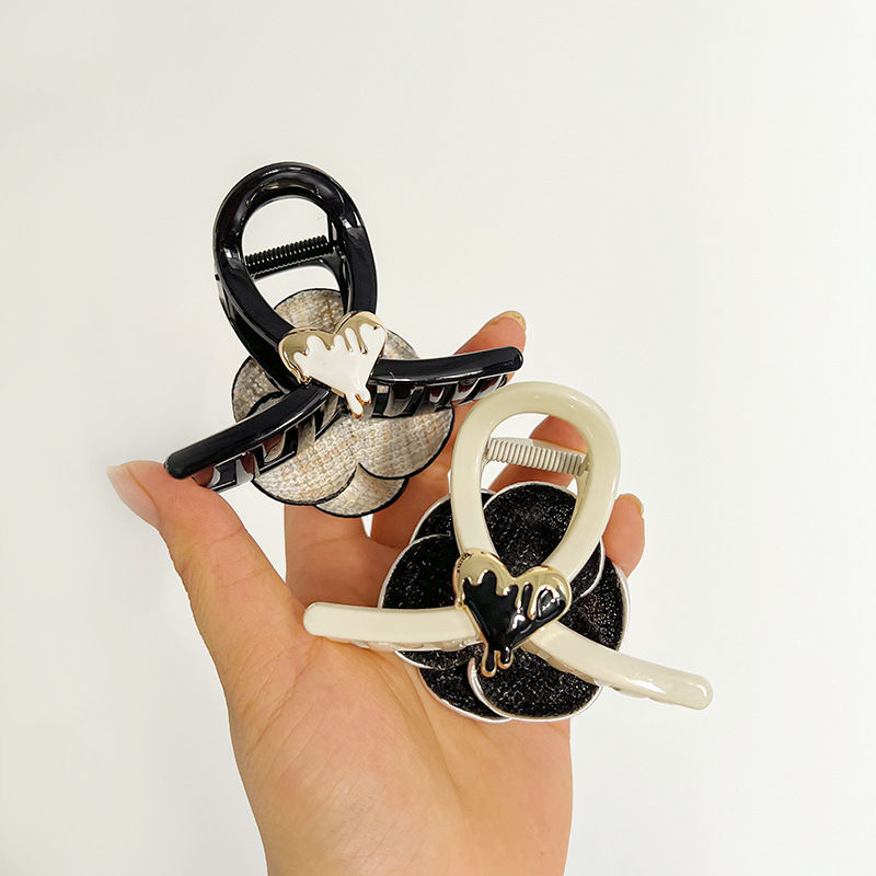 Pearl Camellia Hair Band Retro Classic Style Hair Accessories Barrettes Grip Shark Clip Headdress Fashion - 图片 9