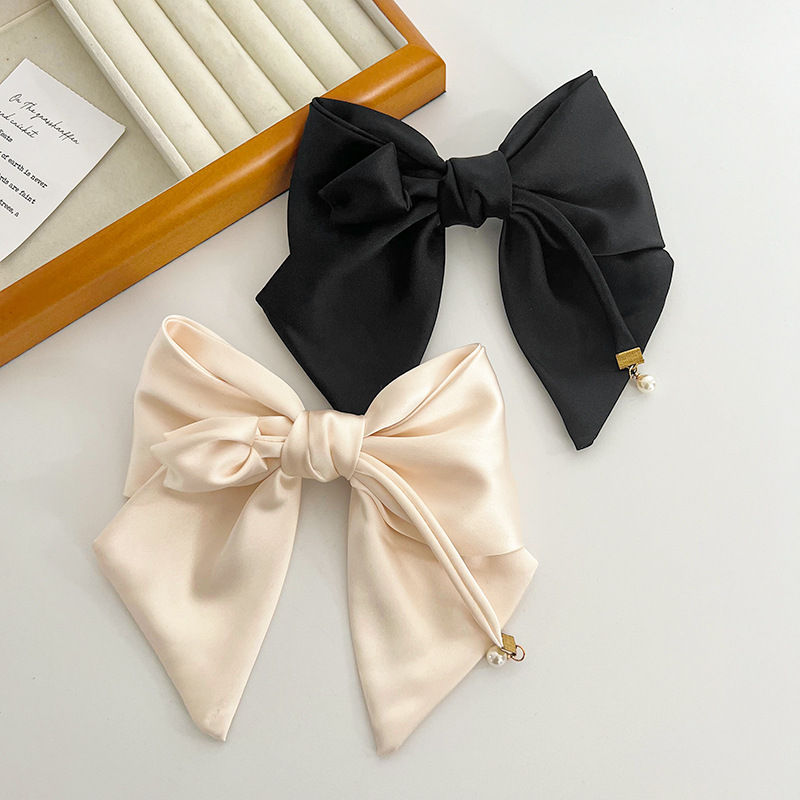 Satin Bow Barrettes Hairpin Hair Accessories Fashion Women Headdres Hair Clips - 图片 10