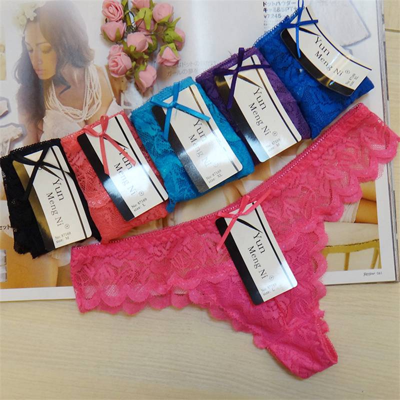 Women's T-Back Sexy T/T-Back Lace Underwear Women's Sexy Stock Lady Thong - 图片 7