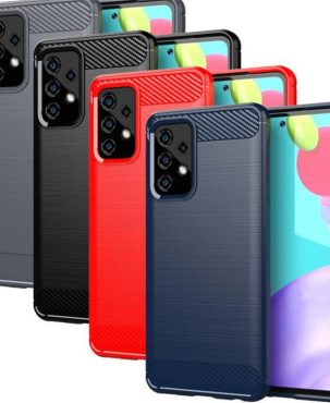 For Samsung Galaxy A52s 5G Case, Slim Armor Carbon Fibre Shockproof Phone Cover